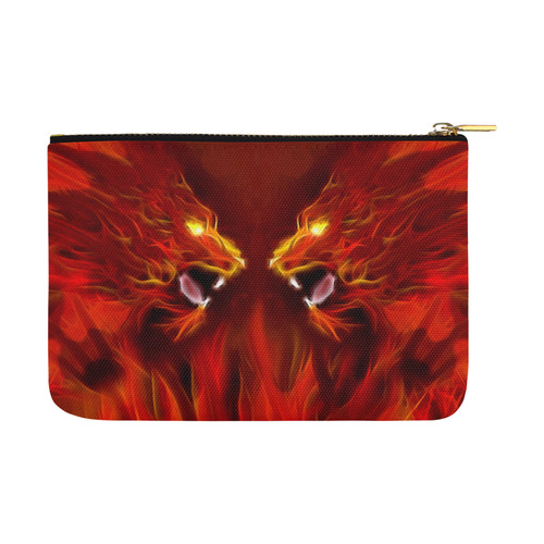 Fire Head Lions in Love ;-) Carry-All Pouch 12.5''x8.5''