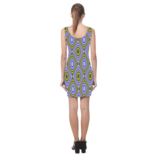 Psychedelic Peacook Eyes Medea Vest Dress (Model D06)