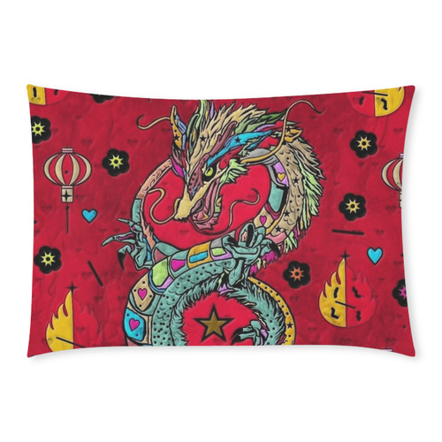 Dragon Popart By Nico Bielow Custom Rectangle Pillow Case 20x30 (One Side)