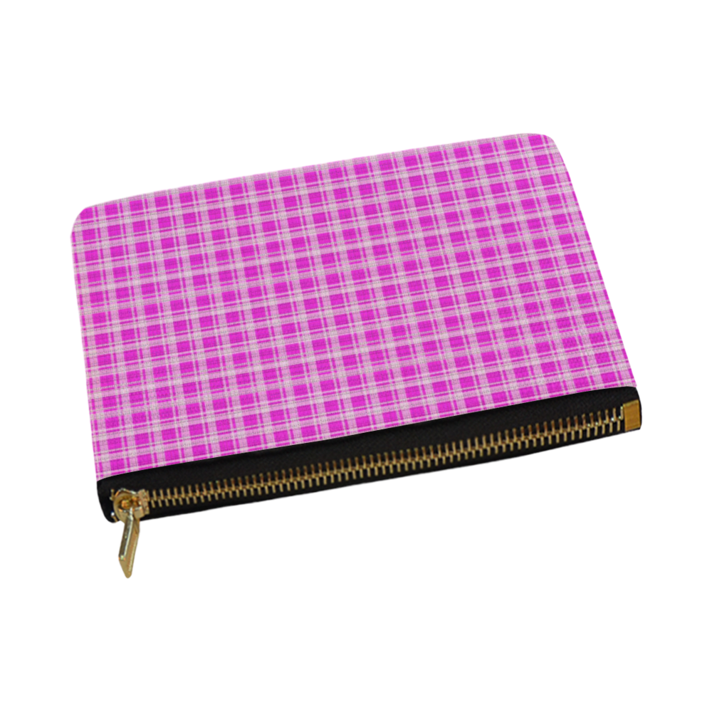 checkered Fabric pink by FeelGood Carry-All Pouch 12.5''x8.5''