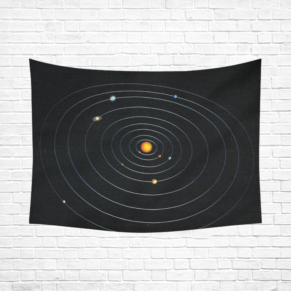 Our Solar System Cotton Linen Wall Tapestry 80"x 60"