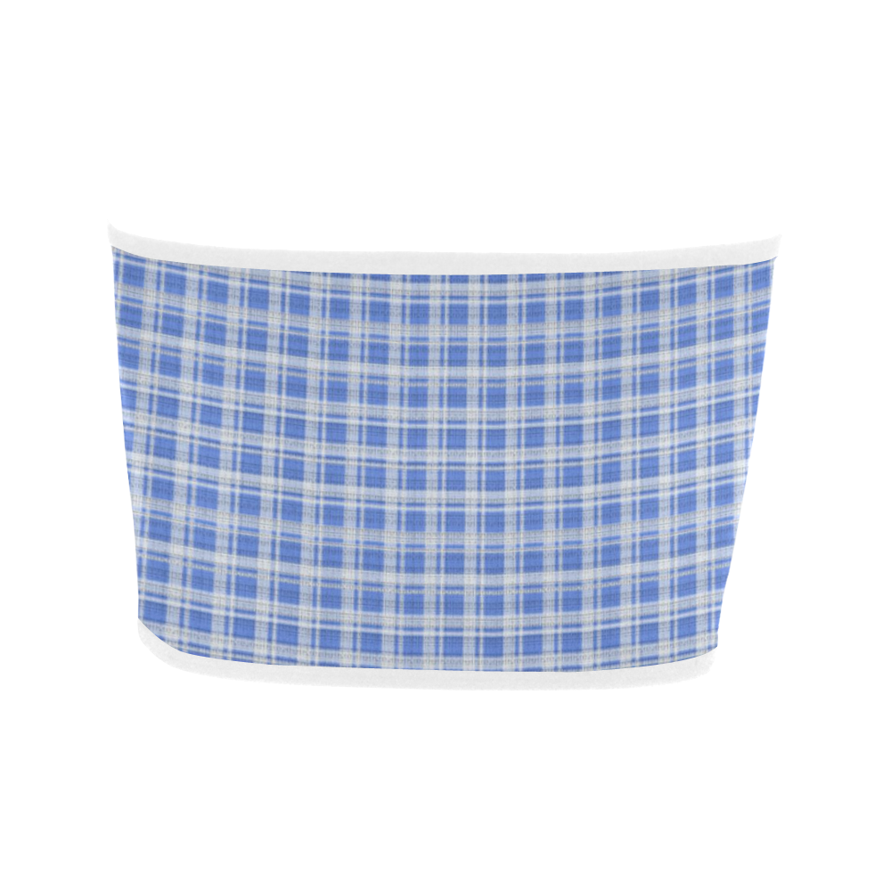 checkered Fabric blue white by FeelGood Bandeau Top