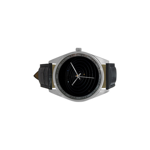 Our Solar System Men's Casual Leather Strap Watch(Model 211)