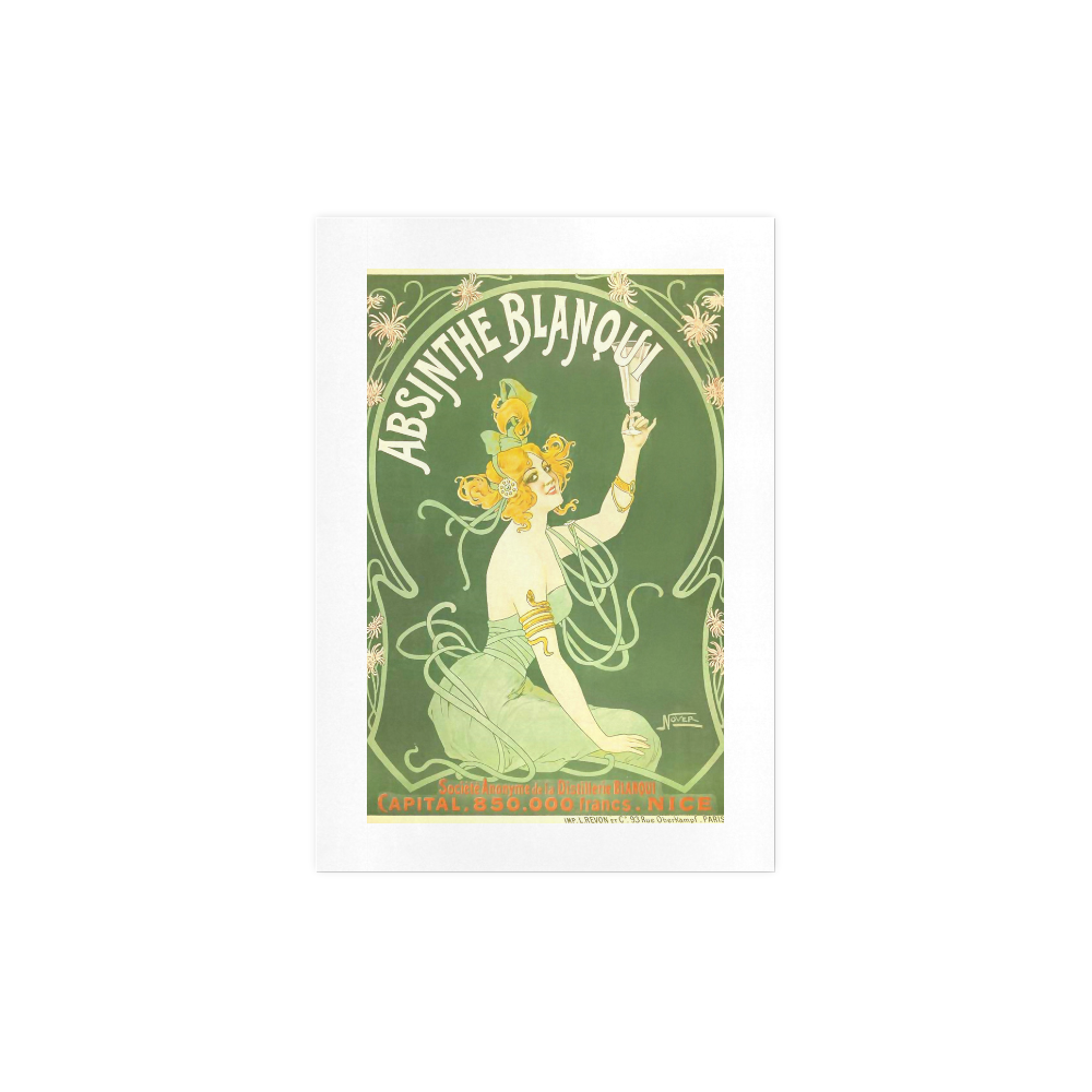 Absinthe Blanqui Beautiful Green Fairy Art Print 7‘’x10‘’