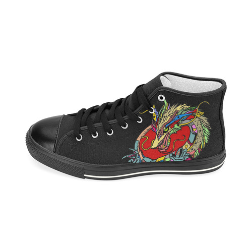 Dragon Popart By Nico Bielow Women's Classic High Top Canvas Shoes (Model 017)