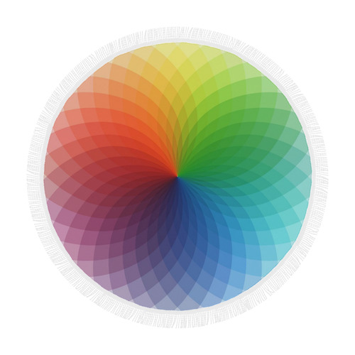 color wheel for artists , art teacher Circular Beach Shawl 59"x 59"