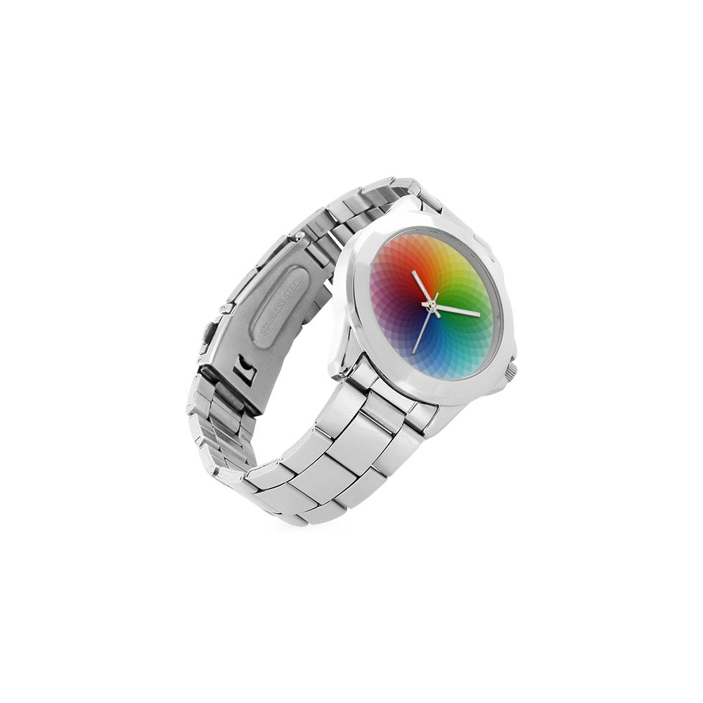 color wheel for artists , art teacher Unisex Stainless Steel Watch(Model 103)