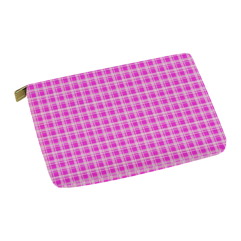 checkered Fabric pink by FeelGood Carry-All Pouch 12.5''x8.5''