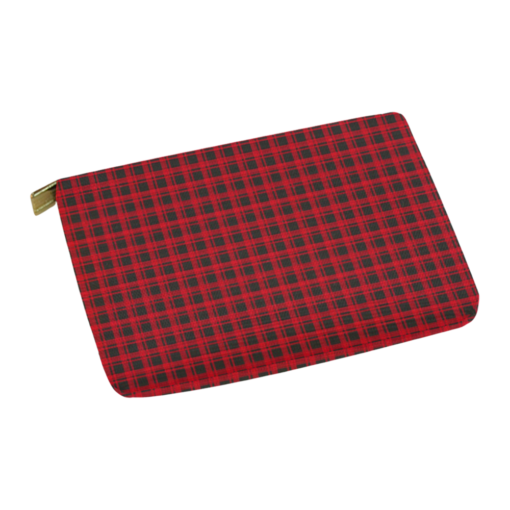 checkered Fabric red black by FeelGood Carry-All Pouch 12.5''x8.5''