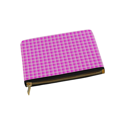 checkered Fabric pink by FeelGood Carry-All Pouch 9.5''x6''