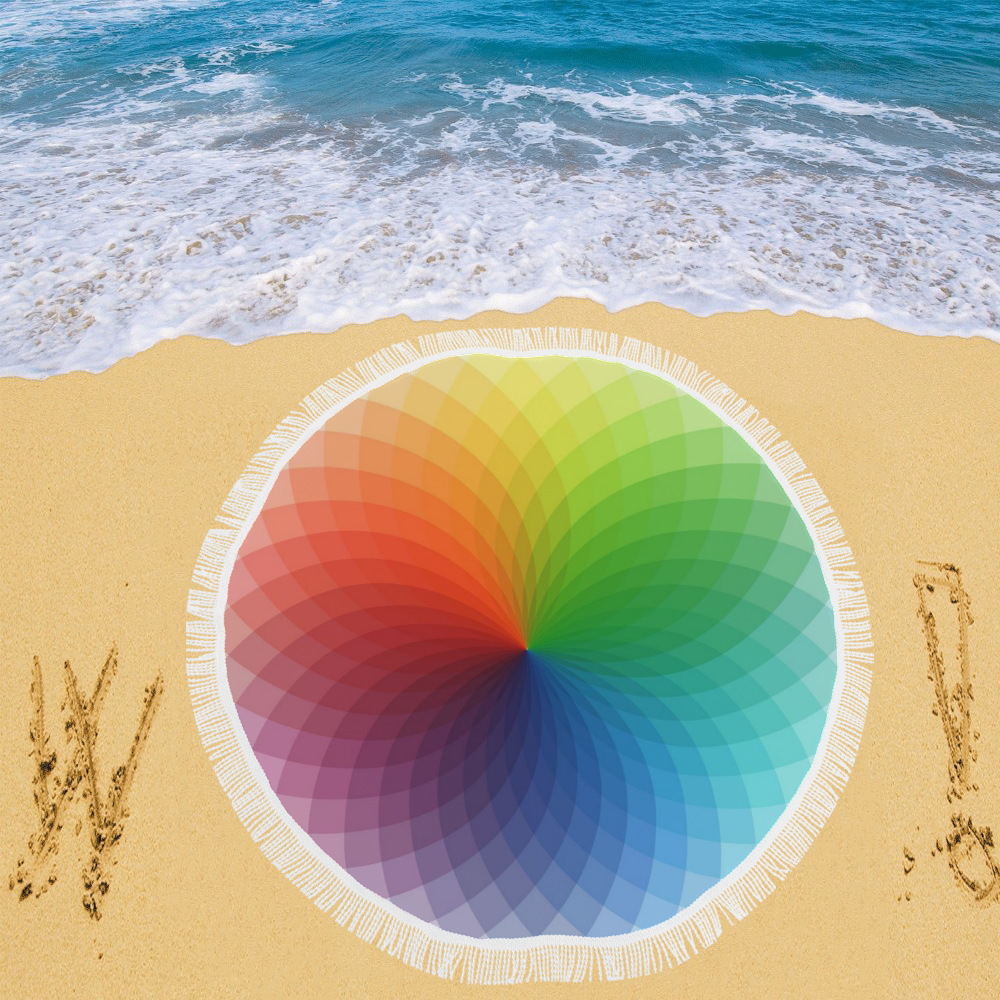 color wheel for artists , art teacher Circular Beach Shawl 59"x 59"