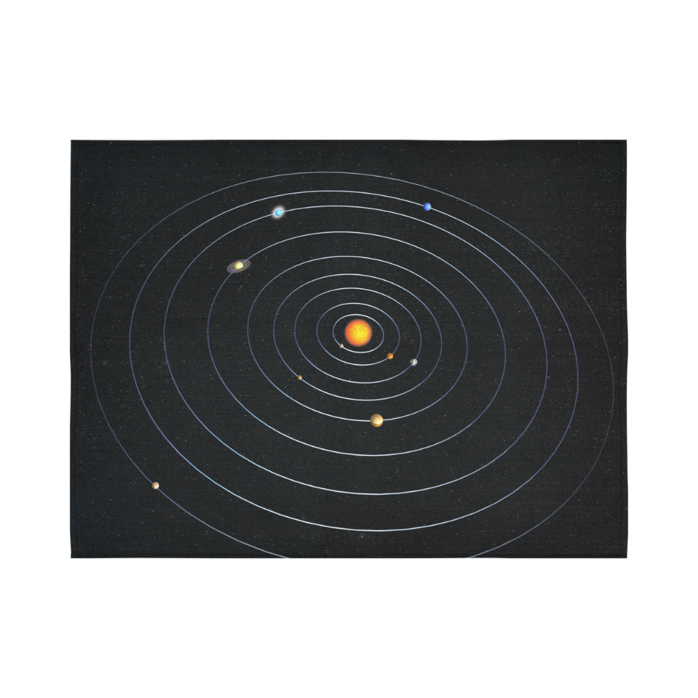Our Solar System Cotton Linen Wall Tapestry 80"x 60"