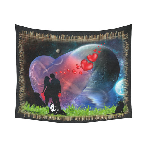 Valentine tapestry Cotton Linen Wall Tapestry 60"x 51"