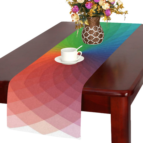 color wheel for artists , art teacher Table Runner 14x72 inch