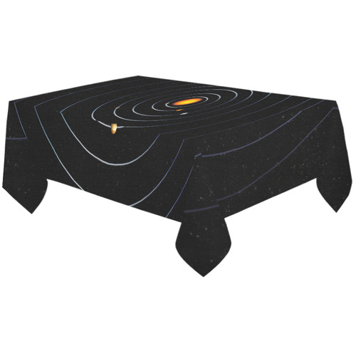 Our Solar System Cotton Linen Tablecloth 60"x120"
