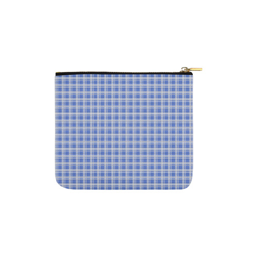 checkered Fabric blue white by FeelGood Carry-All Pouch 6''x5''