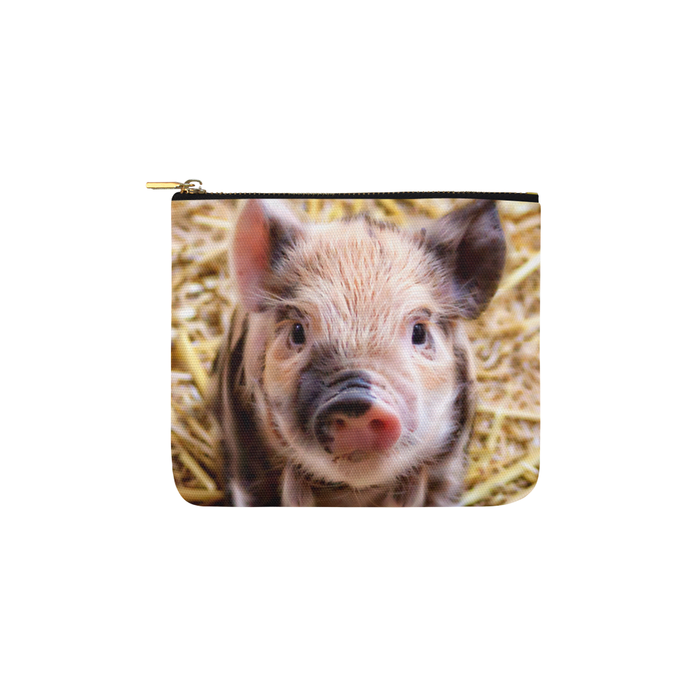 Photography - LITTLE CUTE SPOTTED PIGLET Carry-All Pouch 6''x5''