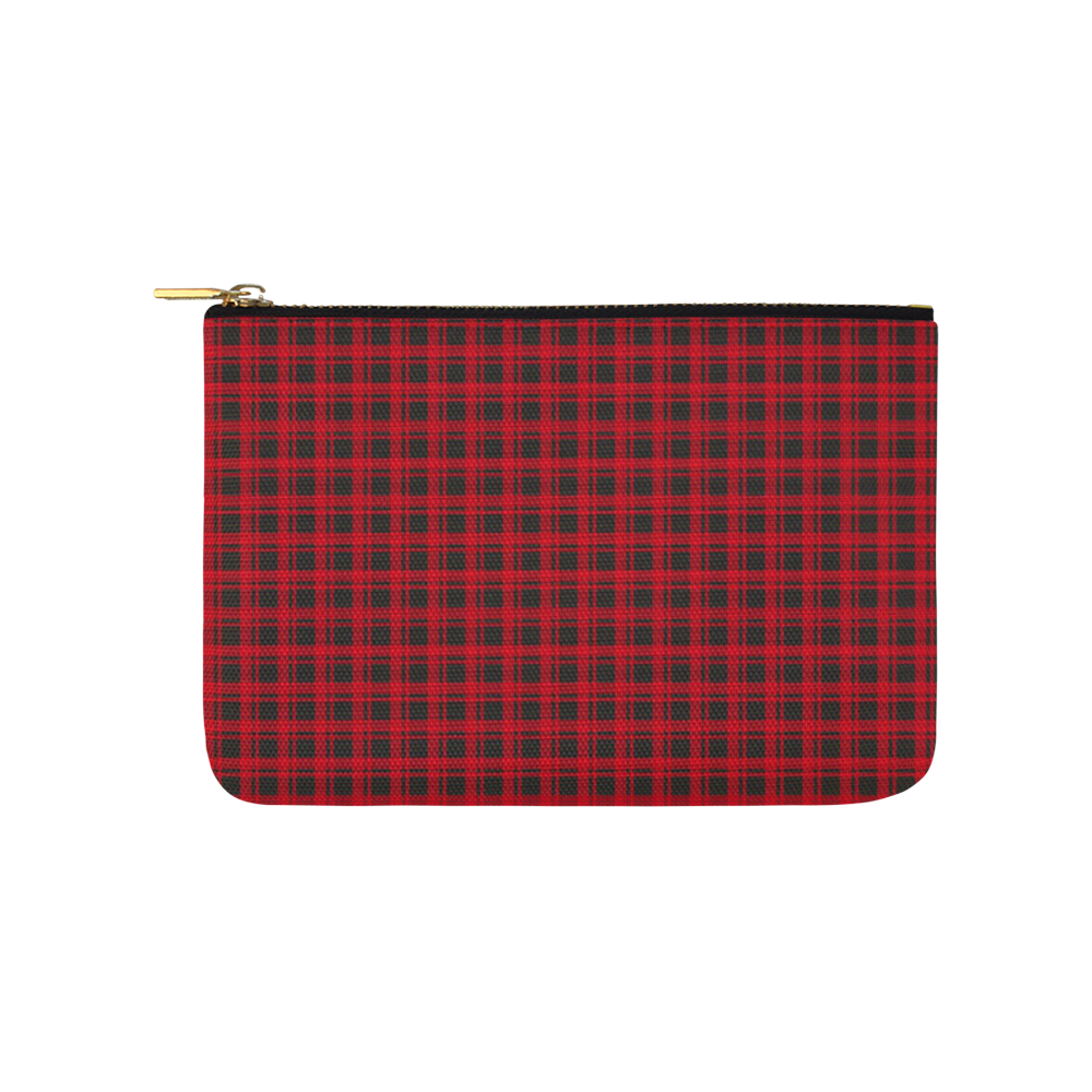 checkered Fabric red black by FeelGood Carry-All Pouch 9.5''x6''