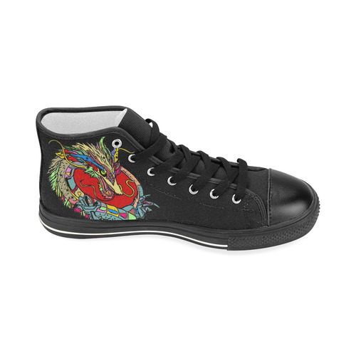 Dragon Popart By Nico Bielow Women's Classic High Top Canvas Shoes (Model 017)