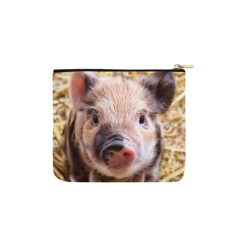 Photography - LITTLE CUTE SPOTTED PIGLET Carry-All Pouch 6''x5''