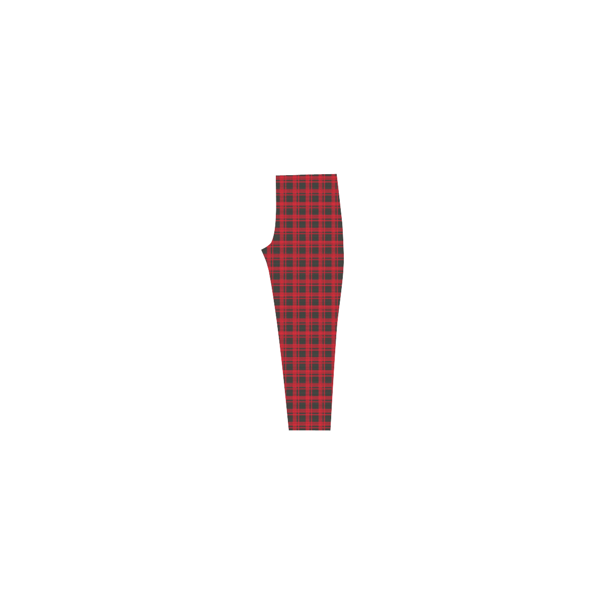 checkered Fabric red black by FeelGood Capri Legging (Model L02)