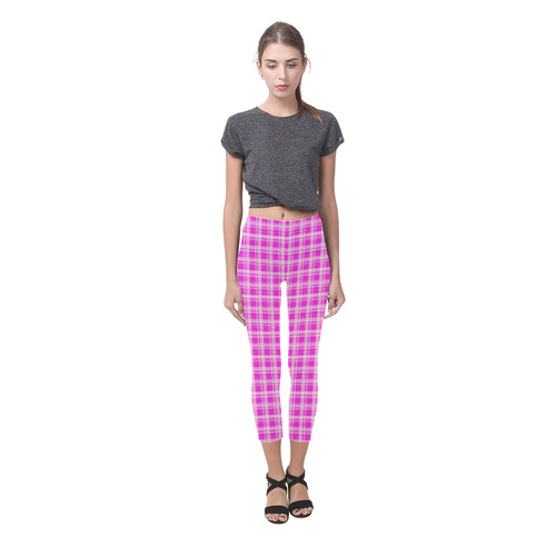 checkered Fabric pink by FeelGood Capri Legging (Model L02)