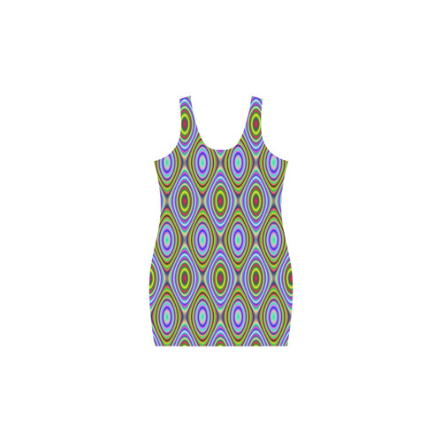 Psychedelic Peacook Eyes Medea Vest Dress (Model D06)