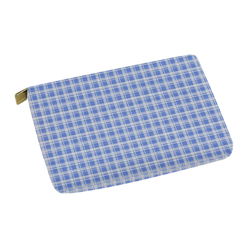 checkered Fabric blue white by FeelGood Carry-All Pouch 12.5''x8.5''