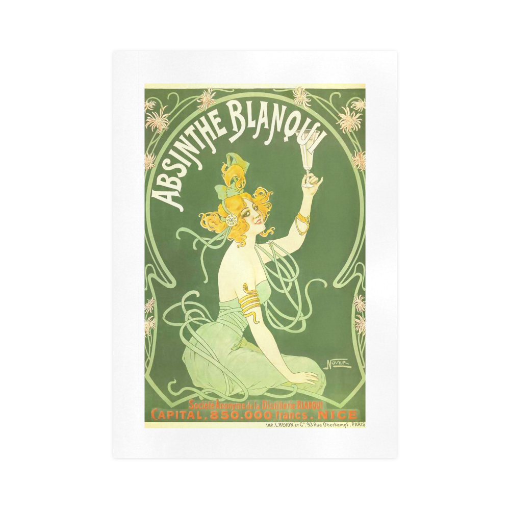 Absinthe Blanqui Beautiful Green Fairy Art Print 16‘’x23‘’