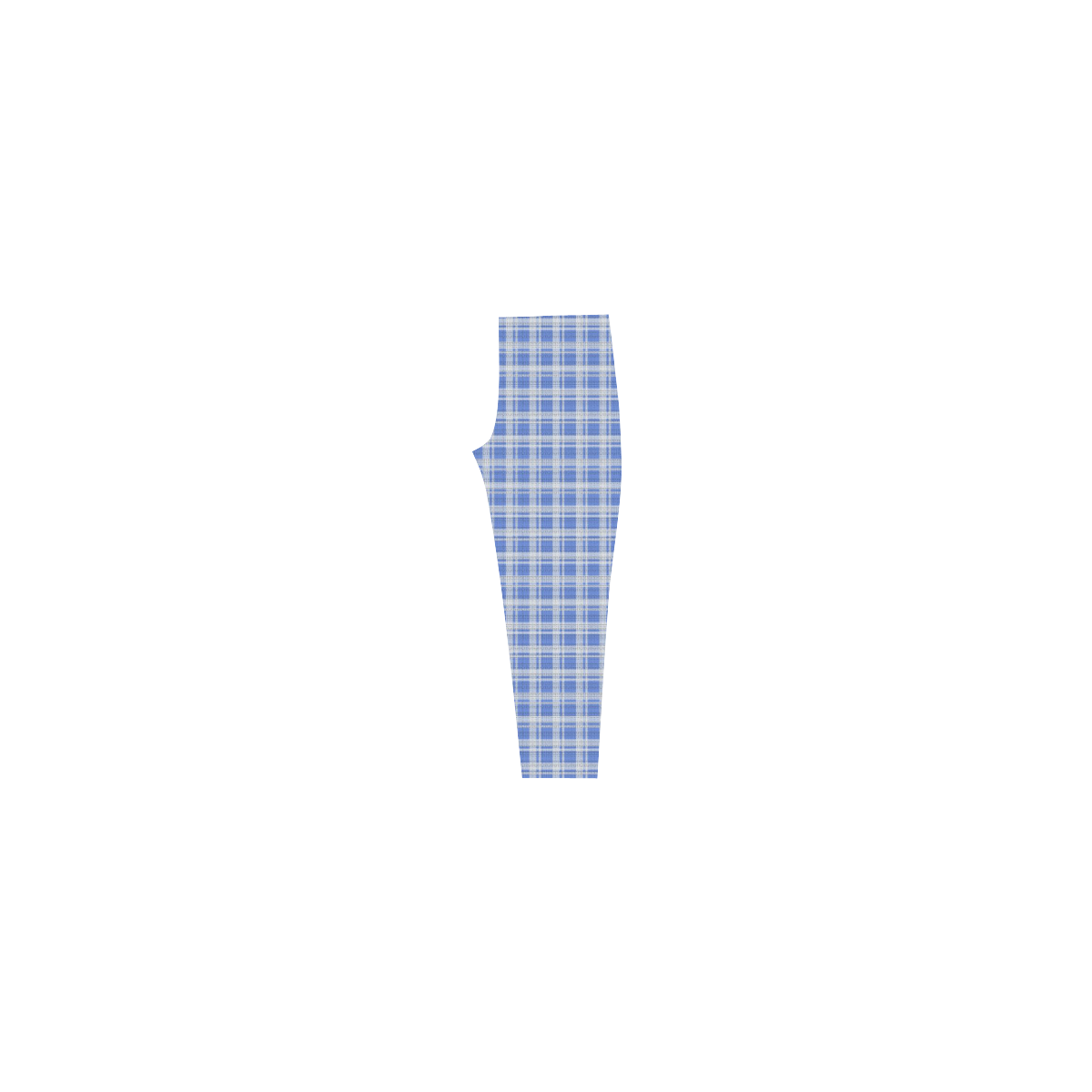 checkered Fabric blue white by FeelGood Capri Legging (Model L02)