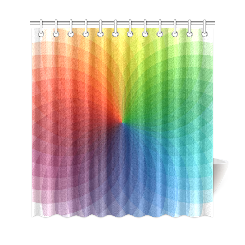 color wheel for artists , art teacher Shower Curtain 69"x72"