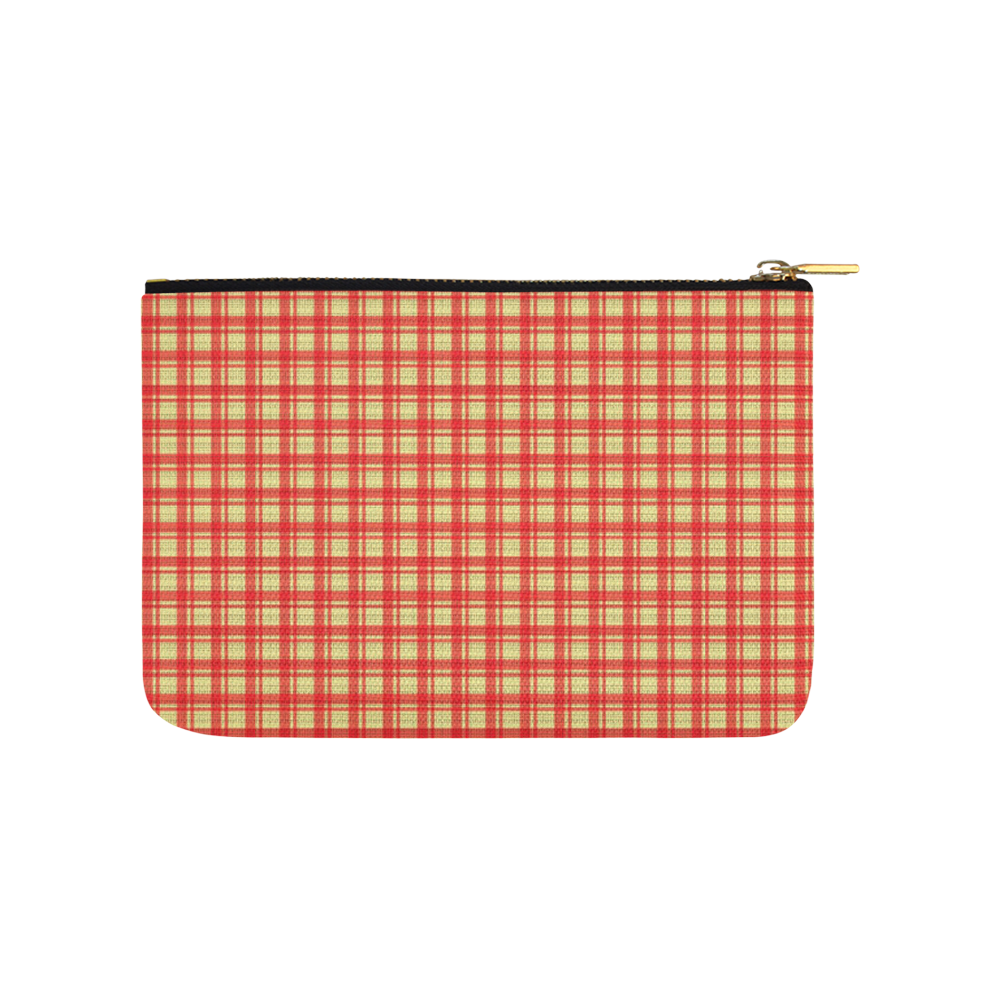 checkered Fabric red by FeelGood Carry-All Pouch 9.5''x6''