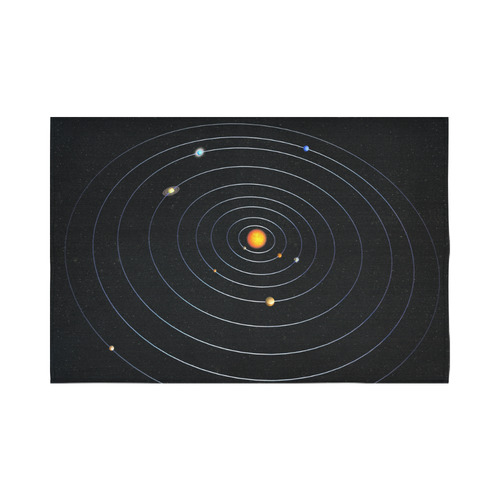 Our Solar System Cotton Linen Wall Tapestry 90"x 60"