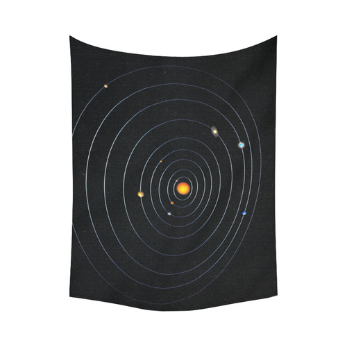 Our Solar System Cotton Linen Wall Tapestry 80"x 60"