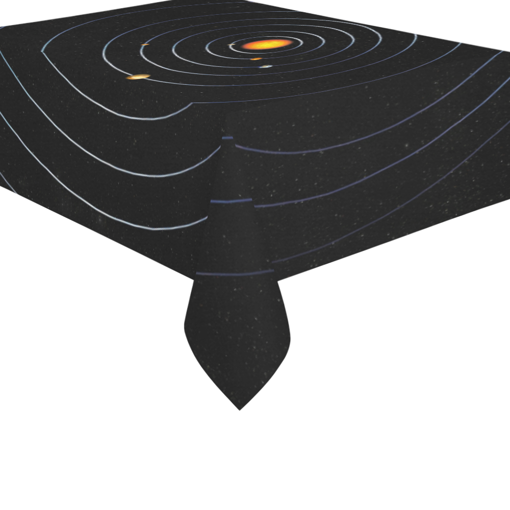 Our Solar System Cotton Linen Tablecloth 60"x 84"