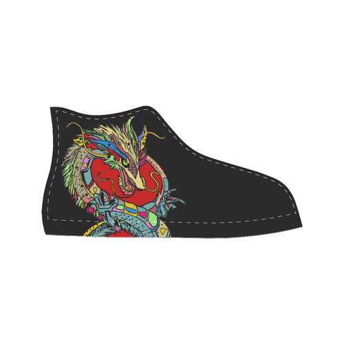 Dragon Popart By Nico Bielow Women's Classic High Top Canvas Shoes (Model 017)