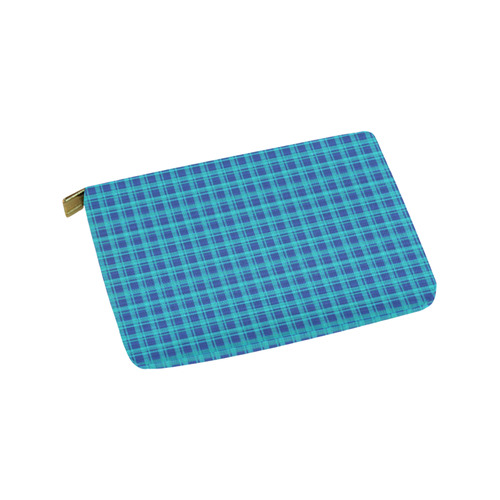 checkered Fabric blue by FeelGood Carry-All Pouch 9.5''x6''