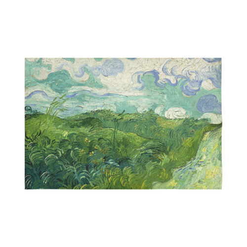 Van Gogh Green Wheat Fields Cotton Linen Wall Tapestry 90"x 60"