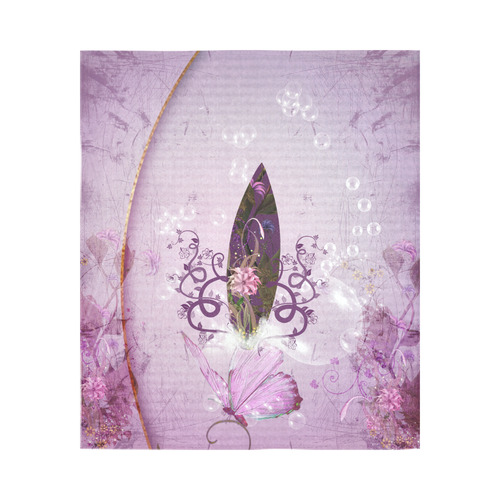 Sport, surfing in purple colors Cotton Linen Wall Tapestry 51"x 60"