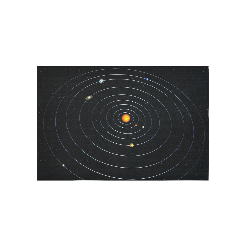 Our Solar System Cotton Linen Wall Tapestry 60"x 40"