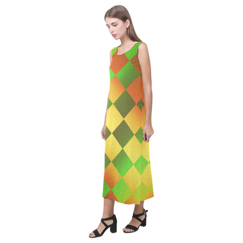 Easter Square Phaedra Sleeveless Open Fork Long Dress (Model D08)