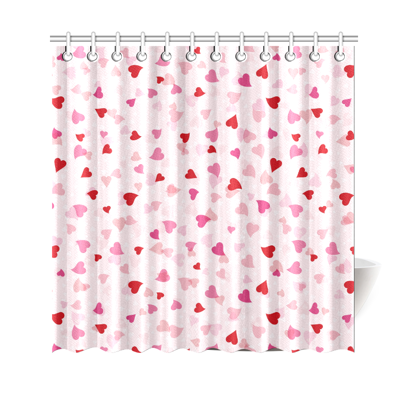 Valentine Hearts Shower Curtain 69