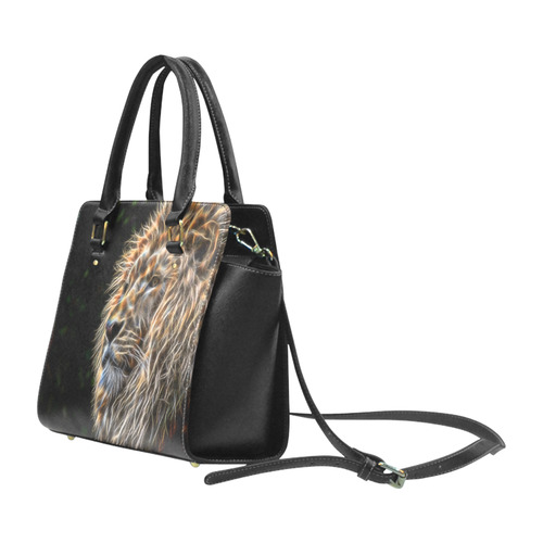 Male lion fractal Classic Shoulder Handbag (Model 1653)
