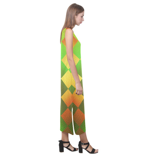 Easter Square Phaedra Sleeveless Open Fork Long Dress (Model D08)