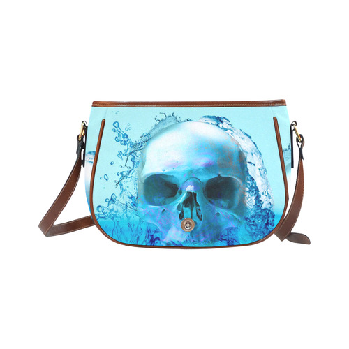 Skull in Water Saddle Bag/Large (Model 1649)