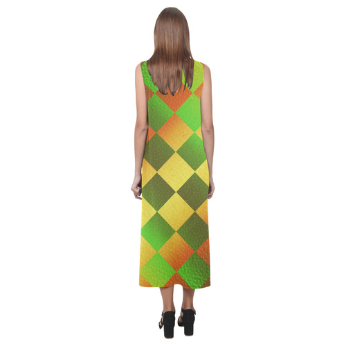 Easter Square Phaedra Sleeveless Open Fork Long Dress (Model D08)