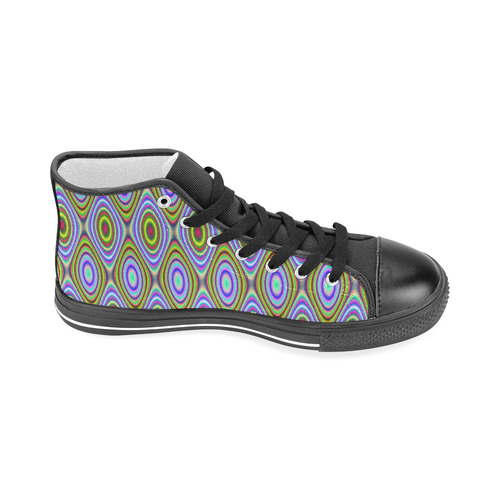 Psychedelic Peacook Eyes Men’s Classic High Top Canvas Shoes (Model 017)