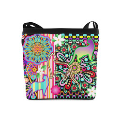 Mandalas, Cats & Flowers Fantasy Pattern Crossbody Bags (Model 1613)