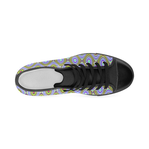 Psychedelic Peacook Eyes Men’s Classic High Top Canvas Shoes (Model 017)