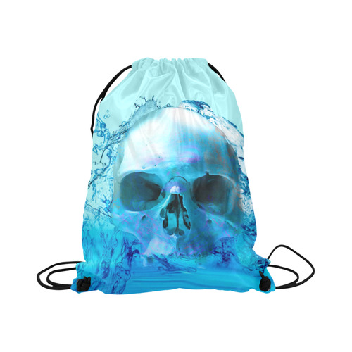 Skull in Water Large Drawstring Bag Model 1604 (Twin Sides)  16.5"(W) * 19.3"(H)